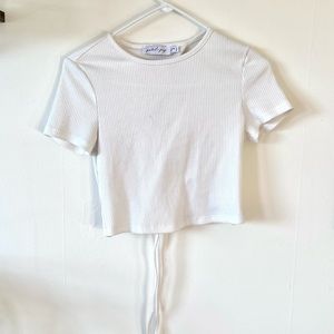 Petal & pup - tied back crop tee